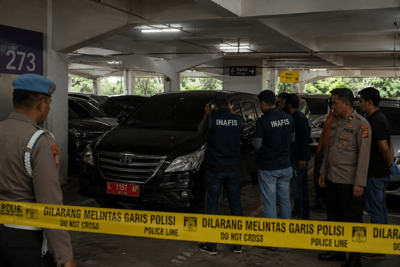 Polisi Selidiki Penemuan Jasad Wanita dalam Mobil Pelat Merah di Bandara Juanda