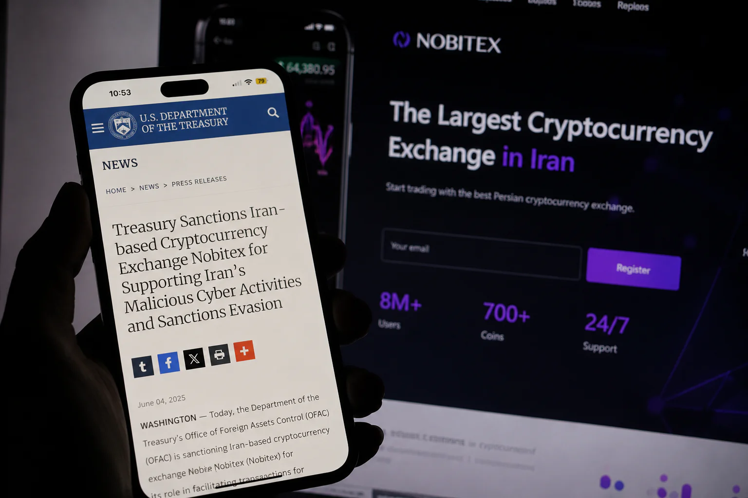 Amerika Serikat Sanksi Nobitex, Bursa Kripto Terbesar Iran Dituduh Bantu Hindari Sanksi