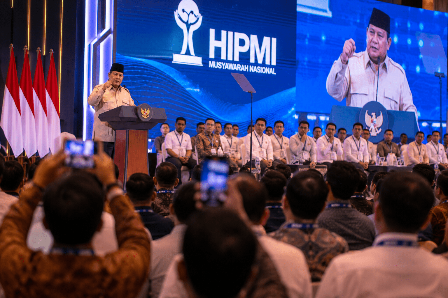 Prabowo di Munas HIPMI: Pengusaha Indonesia Harus Berbenah Demi Masa Depan Ekonomi Nasional