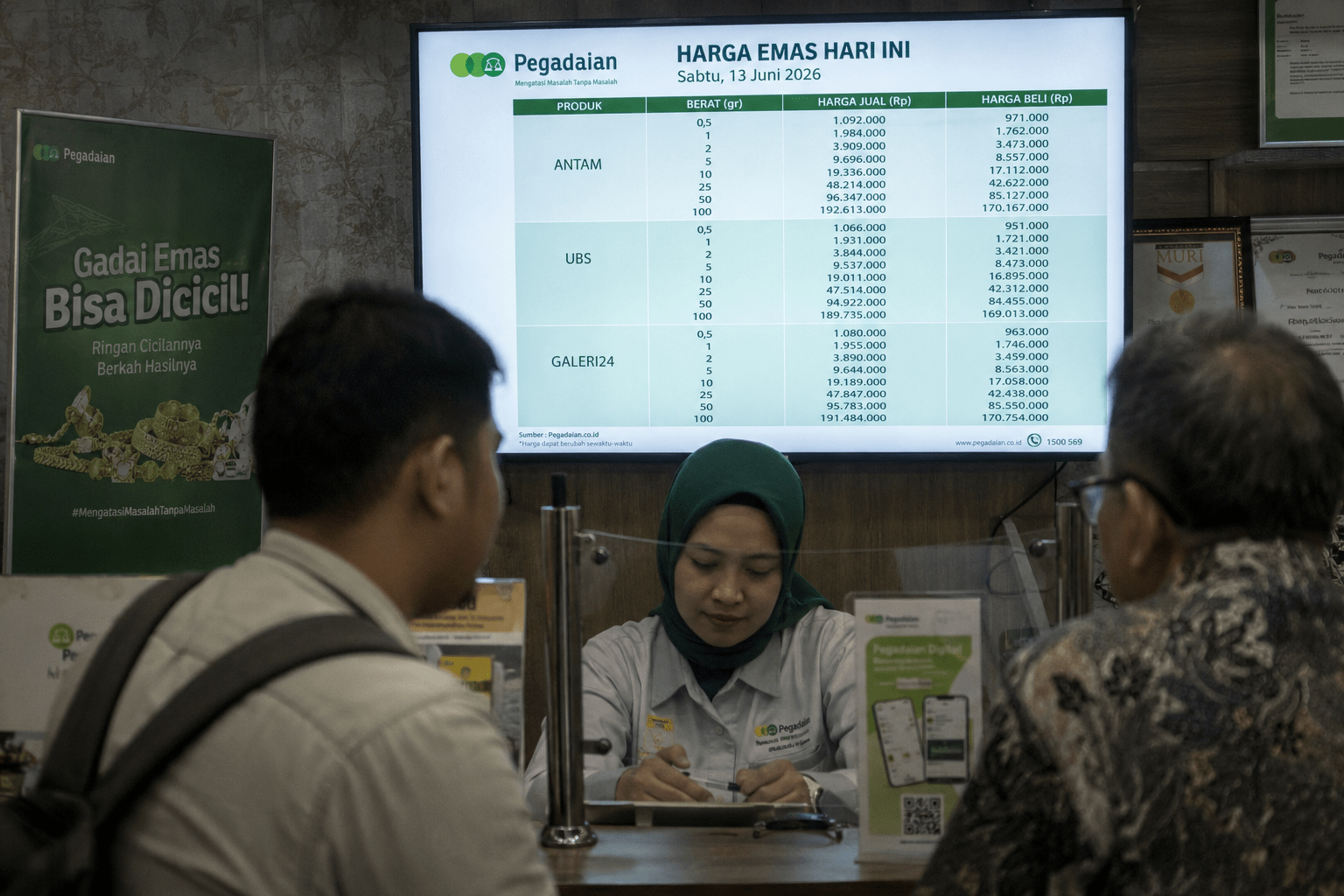 Harga Emas Kemarin 13 Juni 2026: Antam, UBS dan Galeri24 Bergerak Variatif