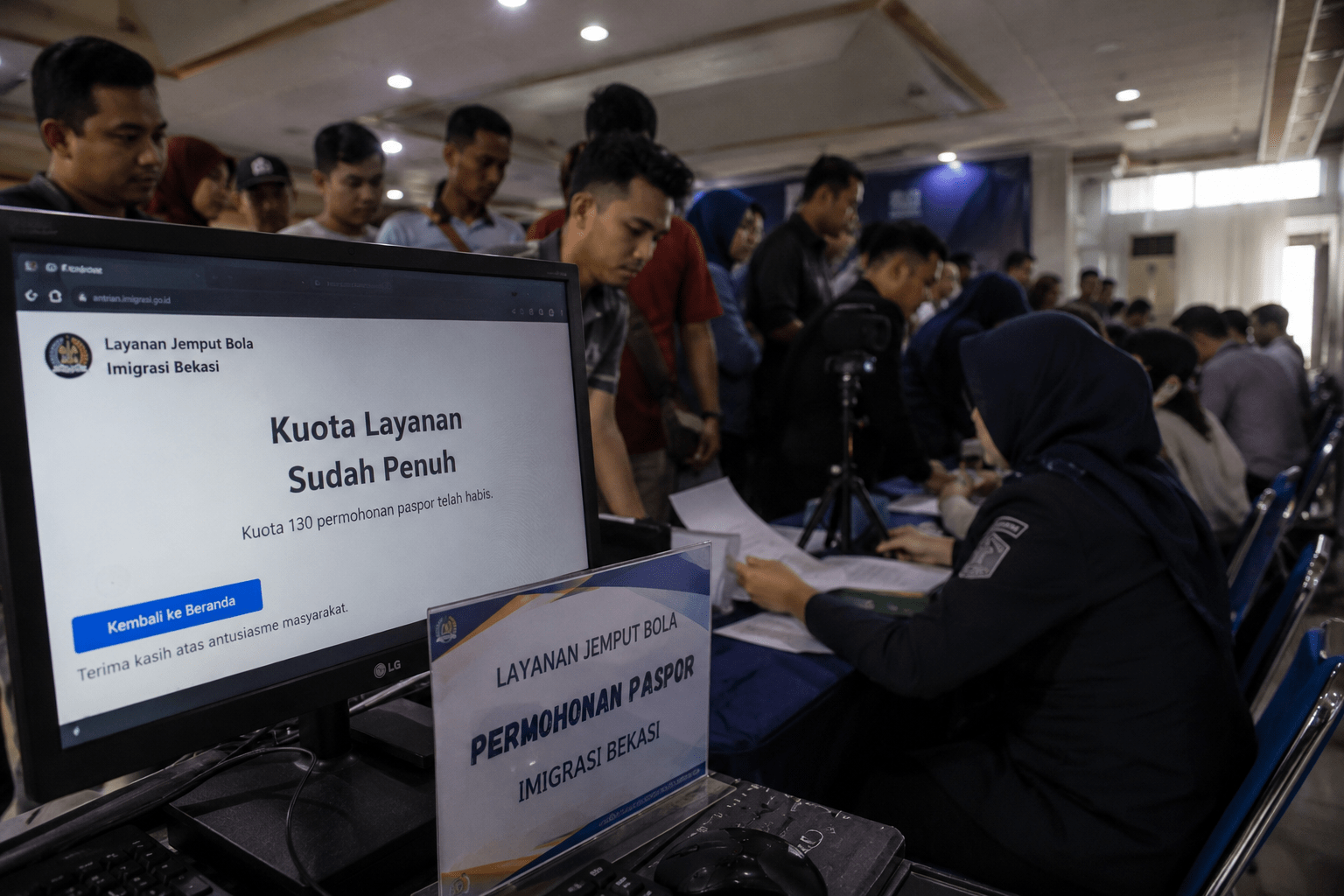 Layanan Paspor Keliling Imigrasi Bekasi Diserbu Warga, Kuota 130 Pemohon Habis dalam Hitungan Jam