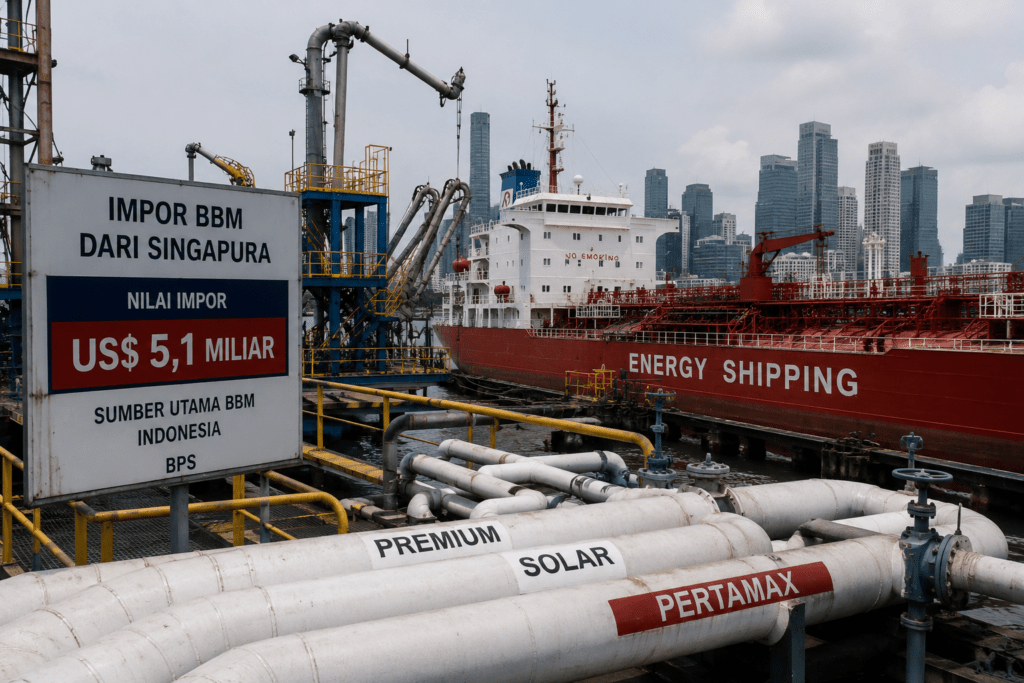 Impor BBM Indonesia Didominasi Singapura, Nilainya Capai US$5,1 Miliar