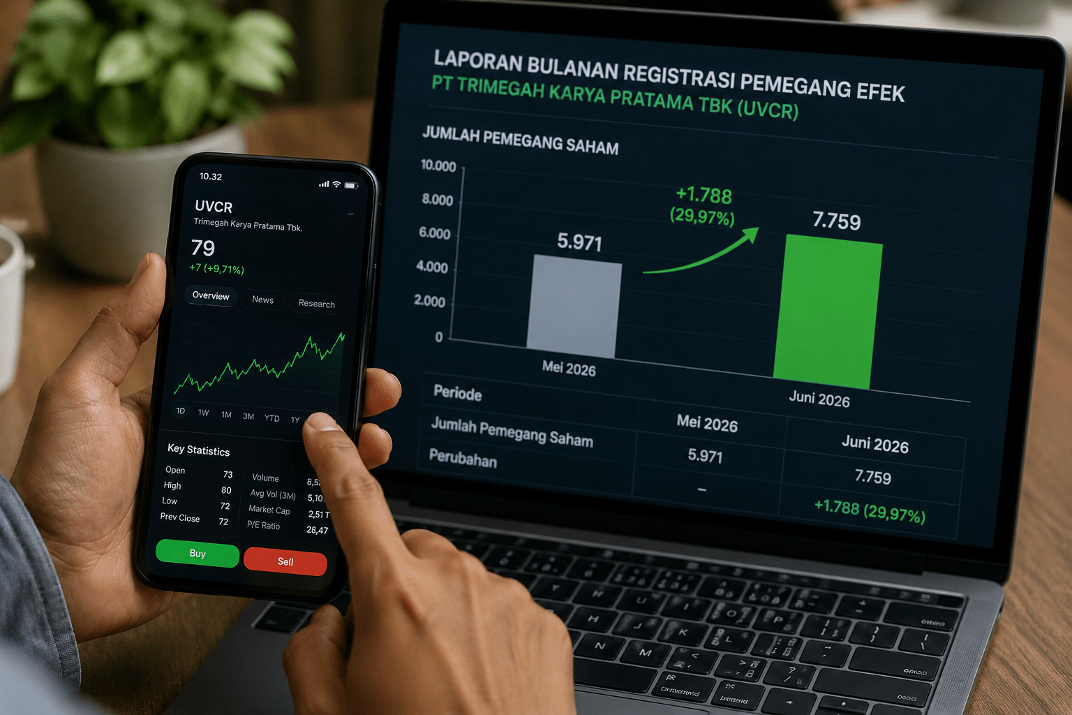 Pemegang Saham UVCR Melonjak 1.788 Investor, Minat Ritel Meningkat