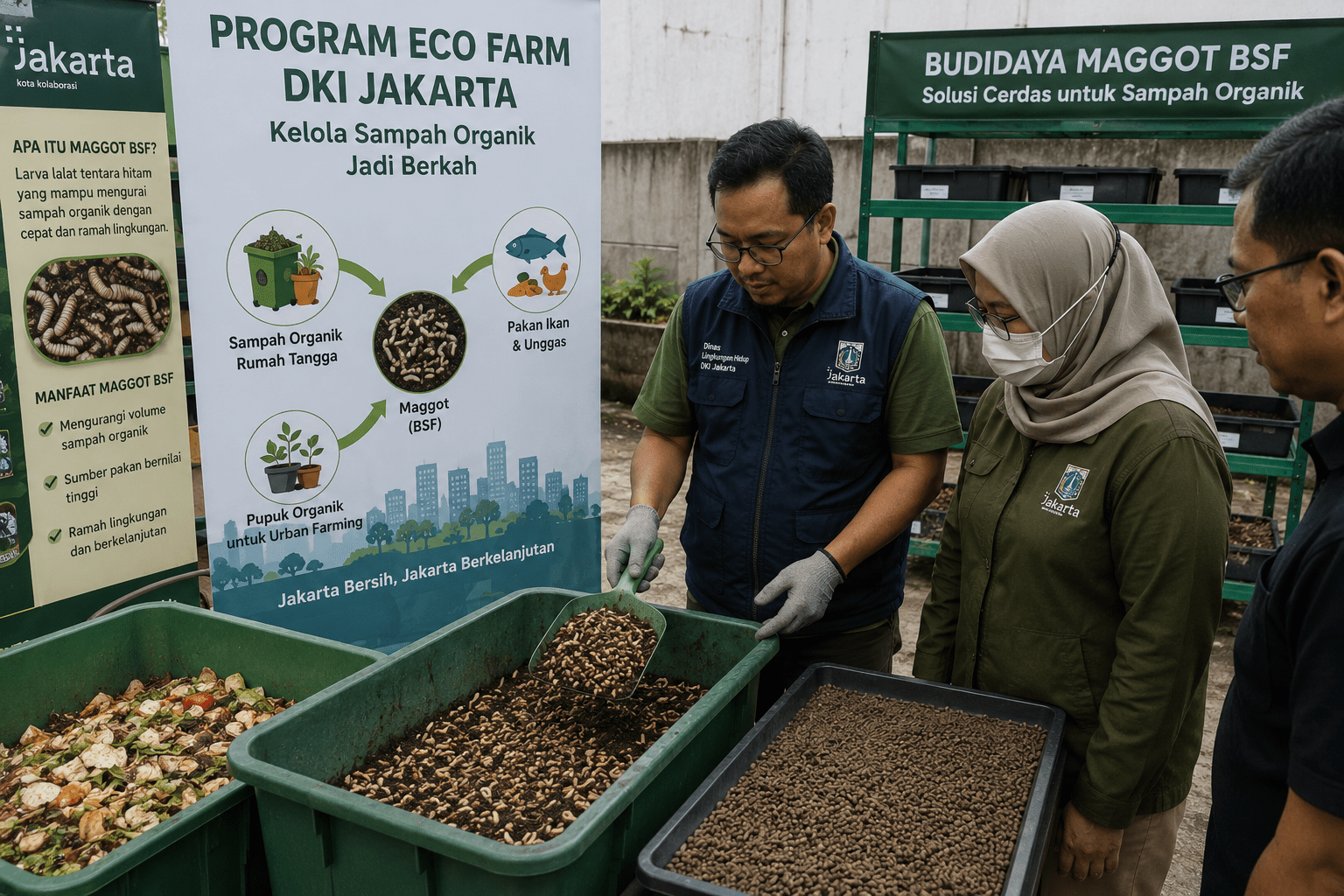 Pemprov DKI Siapkan Program Eco Farm, Maggot Jadi Solusi Olah Sampah Organik