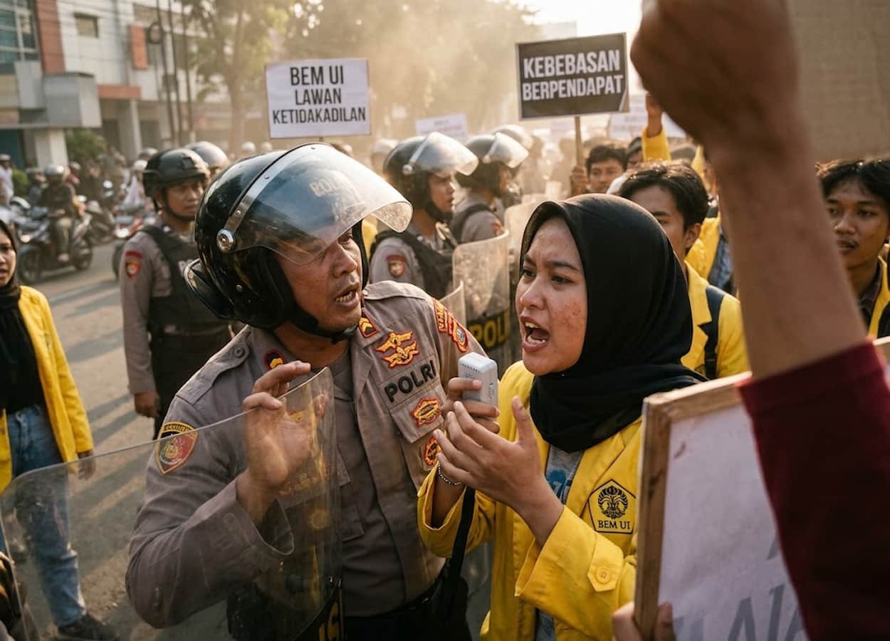 Fathimah Azzahra, BEM UI Viral Pasca Debat Kapolres